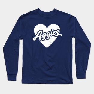 Vintage Aggies School Spirit // High School Football Mascot // Go Aggies Long Sleeve T-Shirt